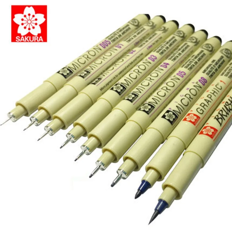 1 шт. игла Sakura Pigma Micron для рисования эскиза мультфильм archival чернила гелевая ручка Stoney анимация товары для рукоделия