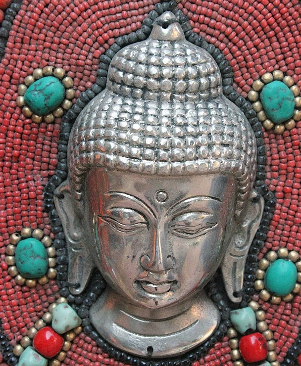 8 &quotтибетский серебряный коралловый бирюзовый Shakyamuni татхагата Будда на стене |