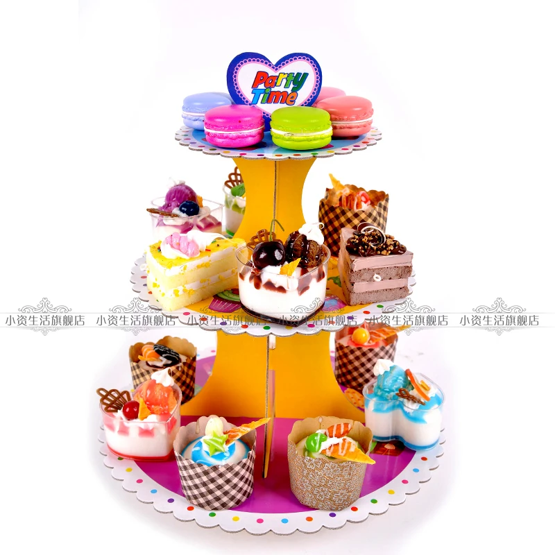 Новая мультяшная куртка для возраста 3 яруса бумаги кекс стенд ребенок душ