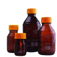 reagent brown bottle sets boro 3 3 lab glassware borosilicate gl45 orange screw cap