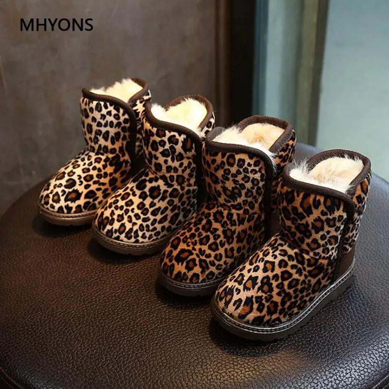 MHYONS/Новинка 2018 года Детские ботинки Модные зимние для мальчиков и девочек