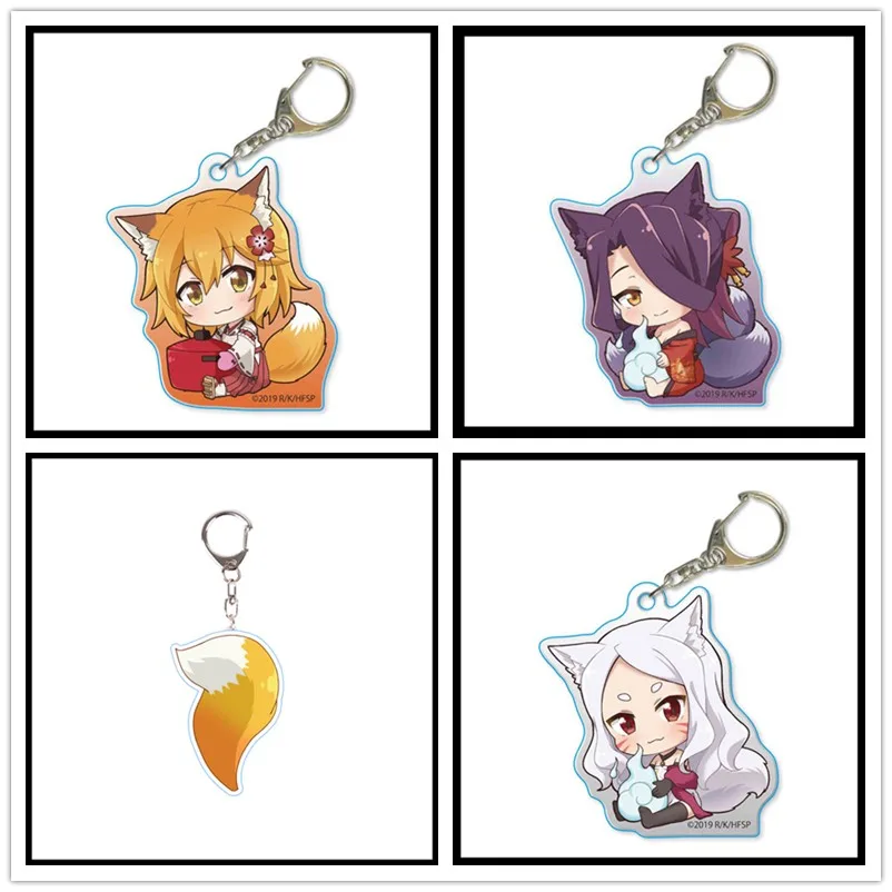 Аниме брелок Sewayaki kitsune no senko-san fox miss двусторонний брелок для ключей косплей мультфильм взрослые дети унисекс брелок кулон