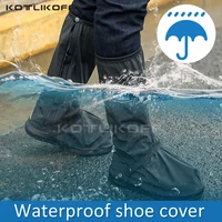 kotlikoff waterproof shoe covers reusable thicken high top rain boots shoe covers with reflector rainproof dust cover men women