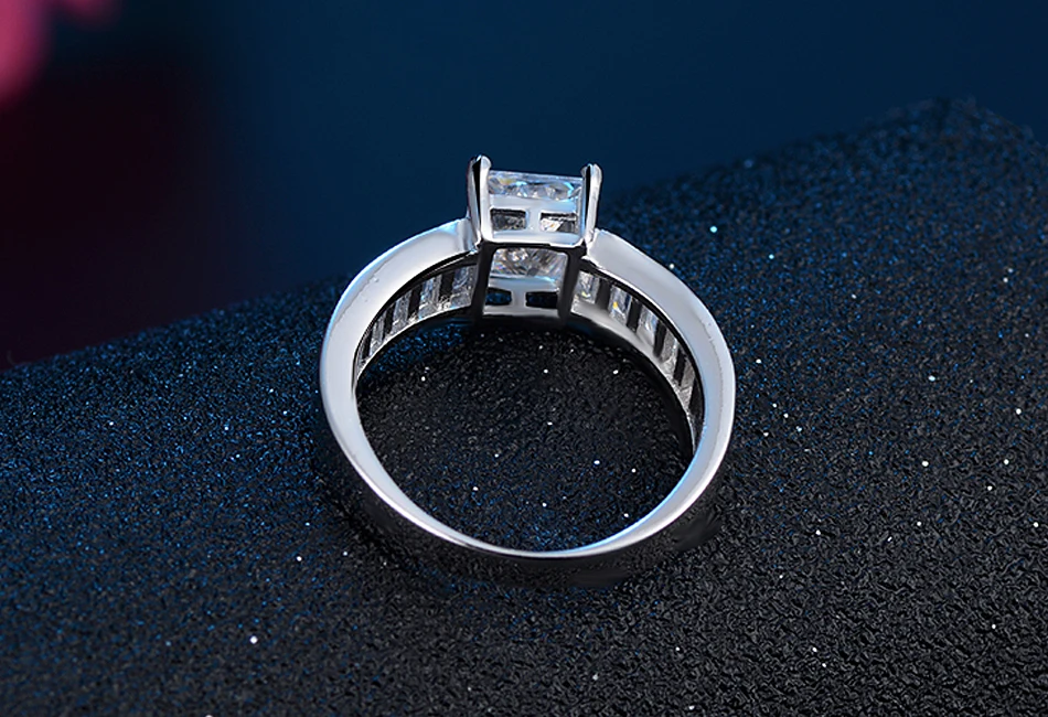 Однотонное Новое дизайнерское модельное модное прямоугольное обручальное