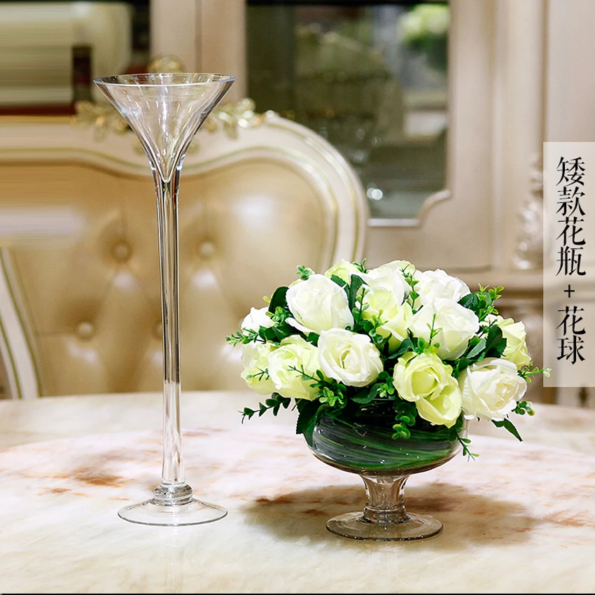 Модная креативная стеклянная ваза для шампанского гидропоники модные домашние