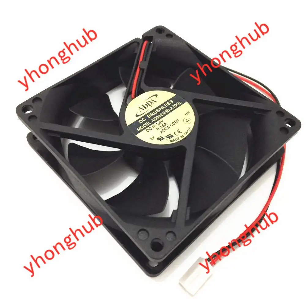 Охлаждающий вентилятор для сервера ADDA AD0924HB A70GL DC 24 В 0.15A 92x92x25 мм|square fan|server fanadda 24v dc
