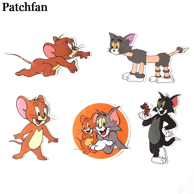 Patchfan 17 шт. кошка и мышь мультфильм забавные наклейки для скрапбукинга DIY ноутбук скейтборд мотоцикл Дома Декоративные значки A2011