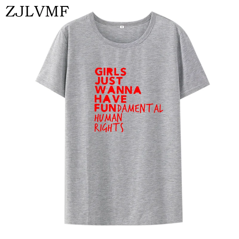 Zjlvmf, футболка для девочек, женская, Harajuku, модная, круглый вырез, короткий рукав, феминистская, повседневная, хлопковая, забавная, женская футболка