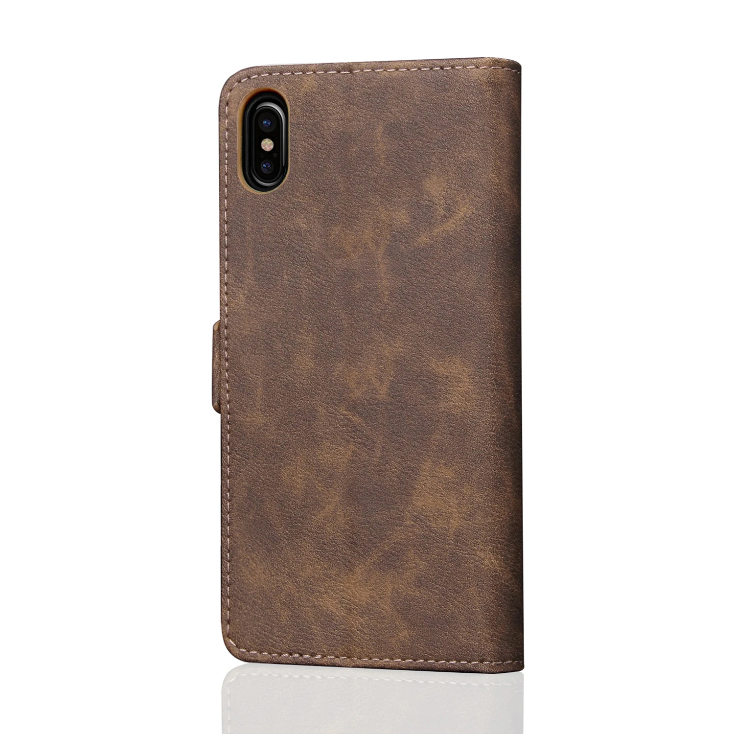 Многофункциональный кожаный чехол-кошелек для iPhone XS Max XR силиконовый