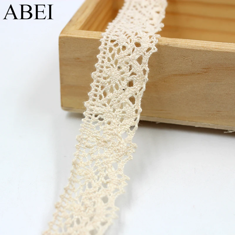 10 ярдов/партия бежевые черные хлопковые кружевные ленты Цветочная лента