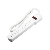 american 3 pins us plug ac electrical power strip w switch 6 outlets extension socket cord
