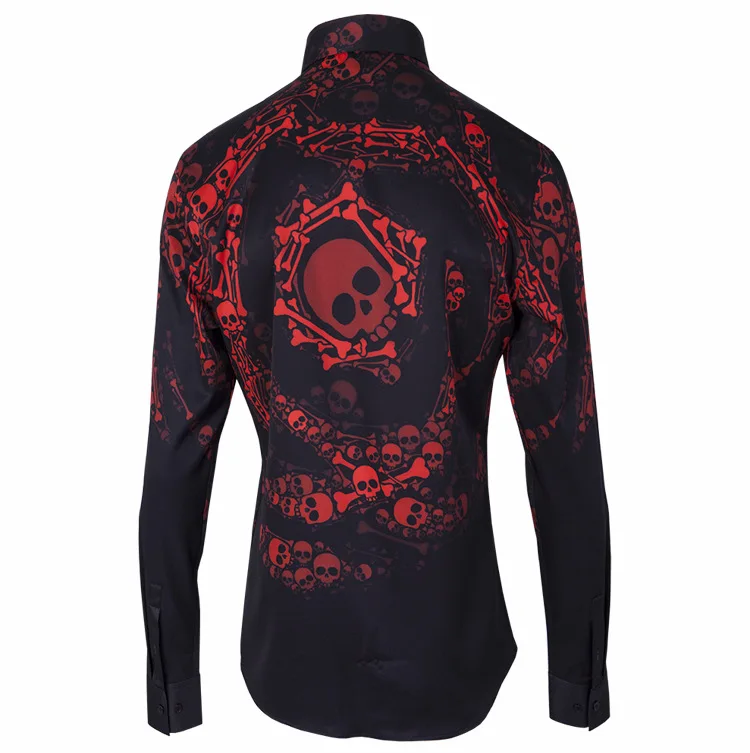 

Men's Shirt Cotton Print Holiday Style Long Sleeve Floral Shirt