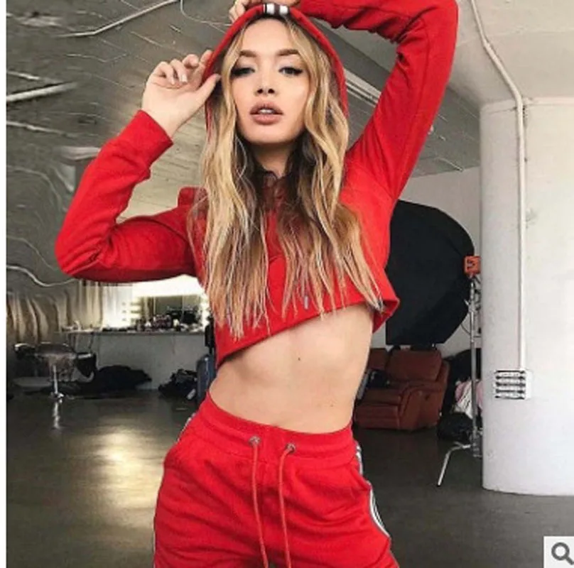 Свитер с капюшоном и брюки в европейском американском стиле| |