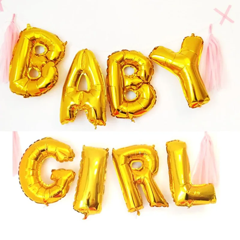 16 дюймов с надписью OH BABY Пол раскрыть письмо Фольга воздушные шары для маленьких