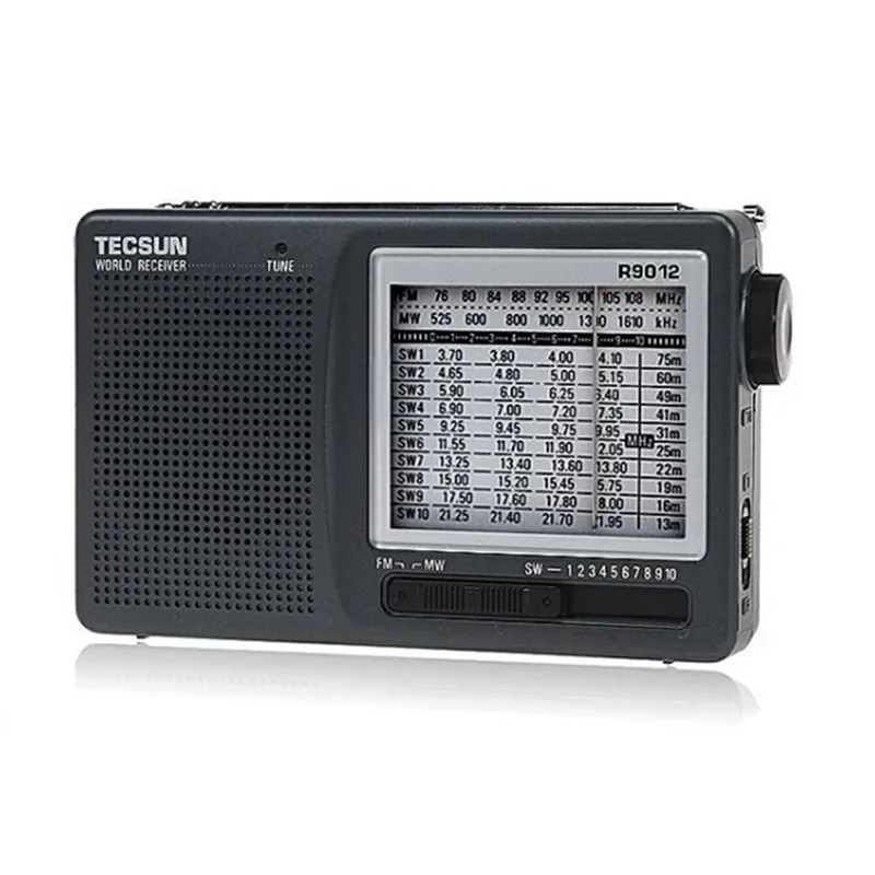 Original TECSUN R-9012 12 Band FM/AM/SW Radio Multiband Receiver Portable Pocket Size High Sensitivity FM Black | Электроника