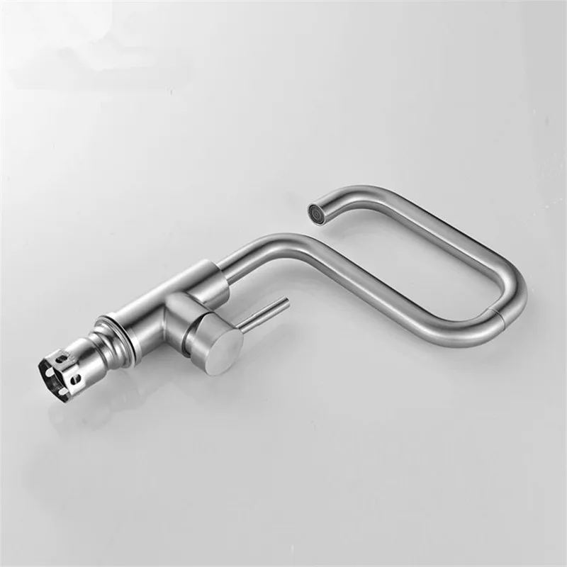 Смеситель для кухни из нержавеющей стали 304 смеситель без свинца Поворот на 360