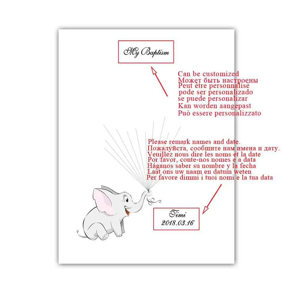 1 Набор по индивидуальному заказу для детей подарок дерево с отпечатками пальцев