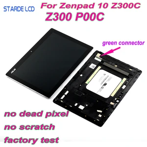 ЖК-дисплей для Asus ZenPad 10, Z300, Z300C, Z300CL, P00C, P023, зеленые разъемы, Z300CNL, P01T, ЖК-дисплей, сенсорный экран, дигитайзер, рамка