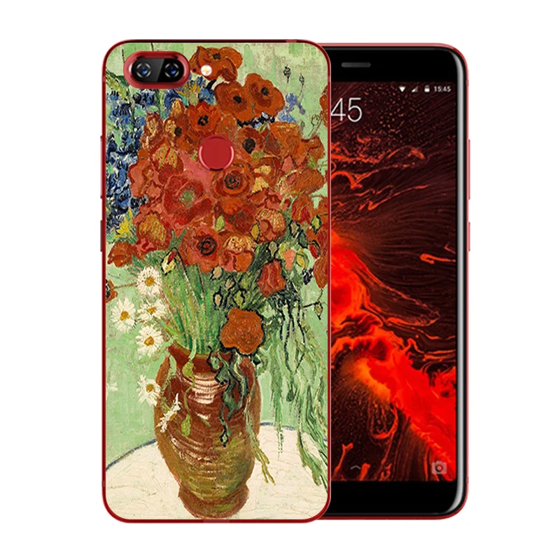 for Lenovo S5 Full Protective Back Cover 5.7&quot K520 Soft TPU Clear Silicone Fundas Van Gogh Pattern |