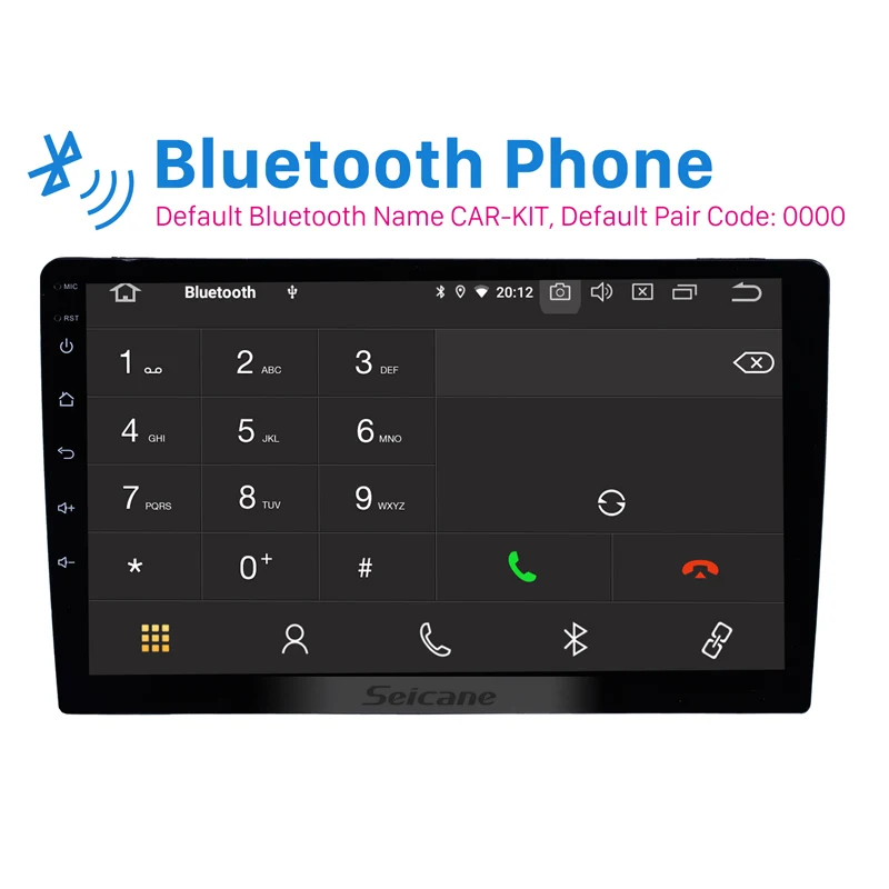 Универсальный Автомобильный мультимедийный плеер Seicane Android 10 0 IPS 1 дюйма один Din