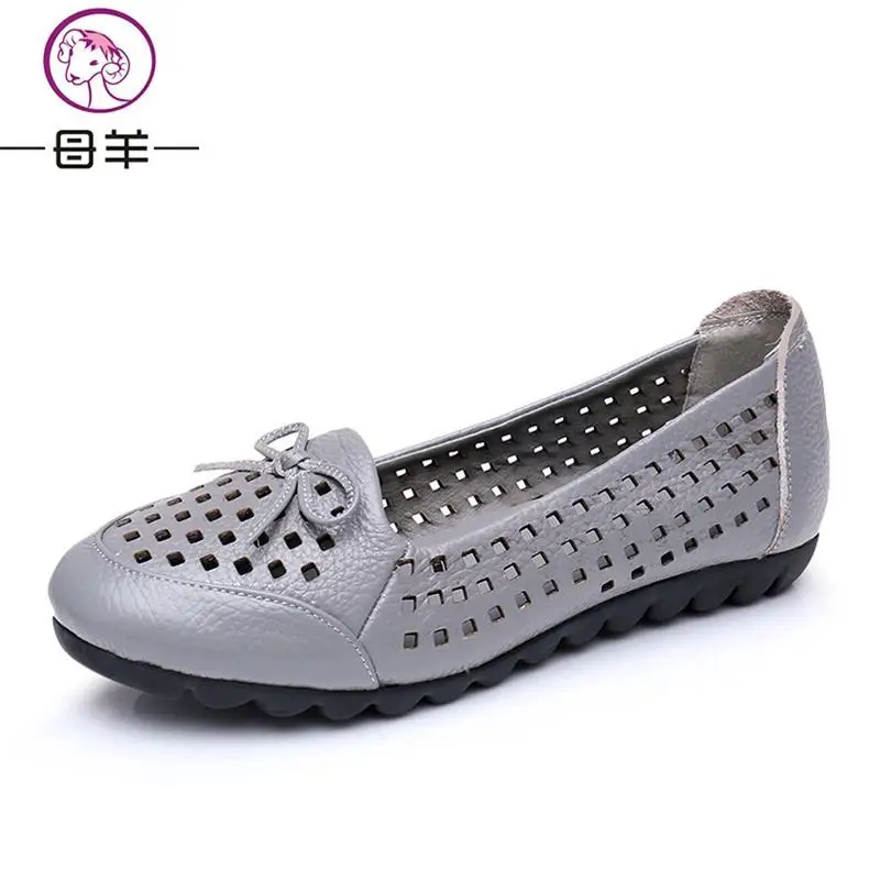 Для женщин сандалии женская обувь Обувь из натуральной кожи на плоской подошве