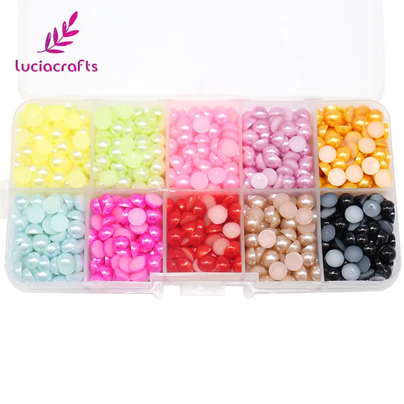 6mm 1300 pcs Lucia crafts 1 кор./лот смешанные Цвет полукруглые разноцветные плоские с одной стороны перламутровые Стразы с плоской задней поверхностью для скрапбукинга "сделай сам" ручной работы ногтей одежды обувной магазин украшения F1104 - Цвет: 6mm 1300 pcs