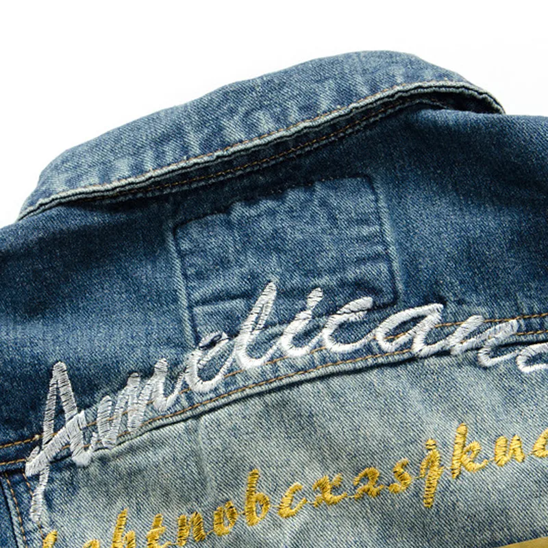 Мужской джинсовый жилет с вышивкой в стиле хип хоп 2019|Мужские жилеты и