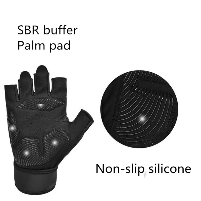 Gym Gloves Wrist Straps Weight Fitness Bodybuilding Women Crossfit with Lengthen Shockproof Unisex Men Women Black White M L XL