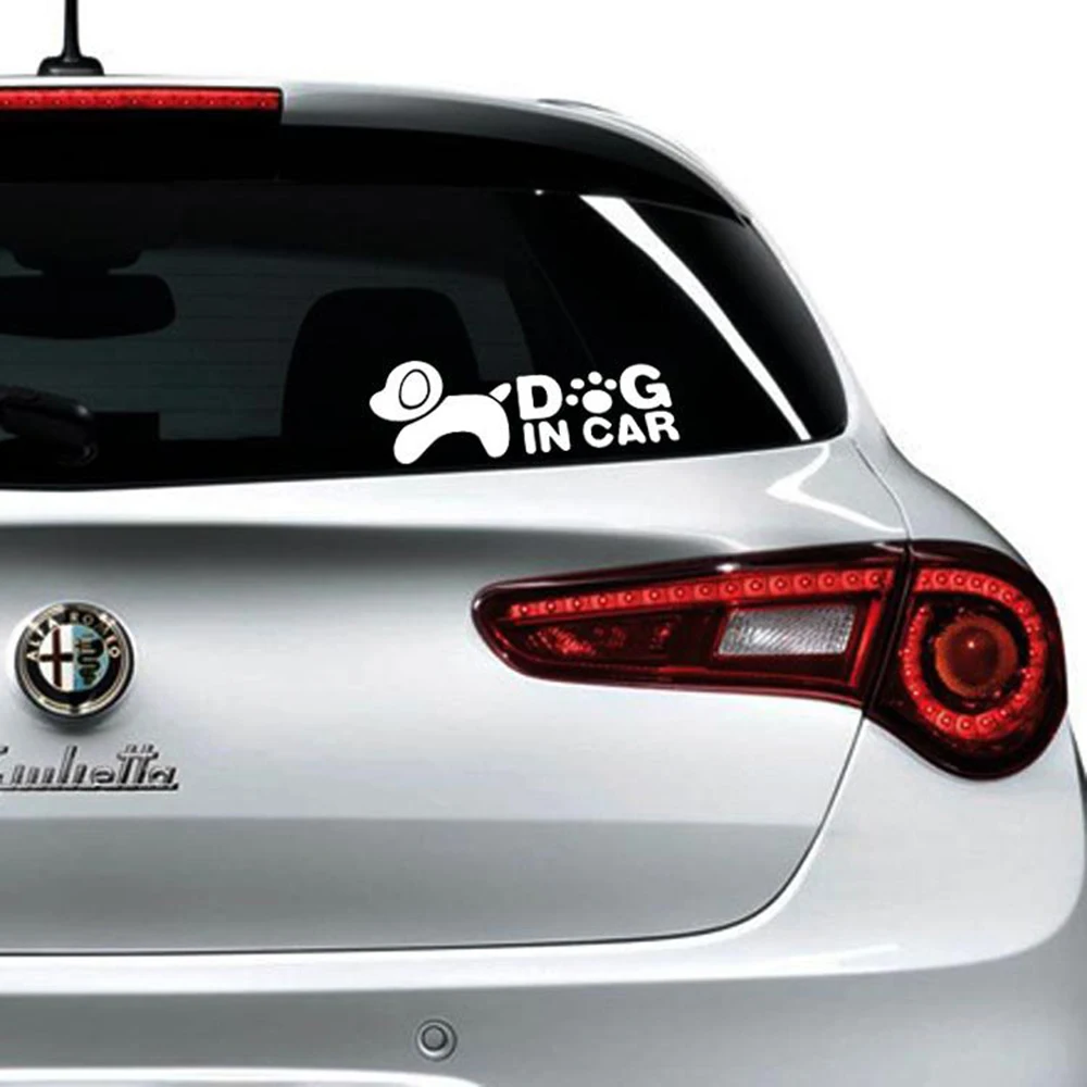 Алиавто-Стайлинг собака в автомобиле Светоотражающая мультяшная забавная