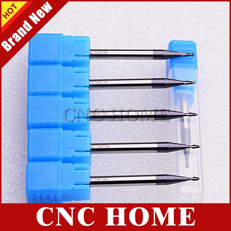 Концевые фрезы HRC45 R0.75 с 2 канавками вольфрамовые твердосплавные чпу