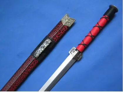 red Han Longquan Катана Меч Espada казачий меч в твердом переплете длинный меч не открытый край Afiladas Japonesas украшение дома Сувенирный меч - Цвет: red