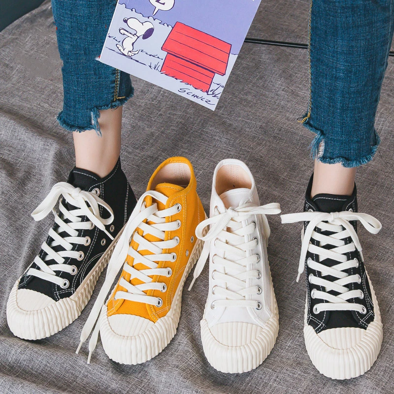 Кеды женские холщовые дышащие высокие кроссовки повседневная обувь на плоской