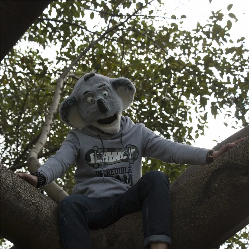 2016 фильм петь Косплэй бустер Луна маскарадные латексные маски животное коала