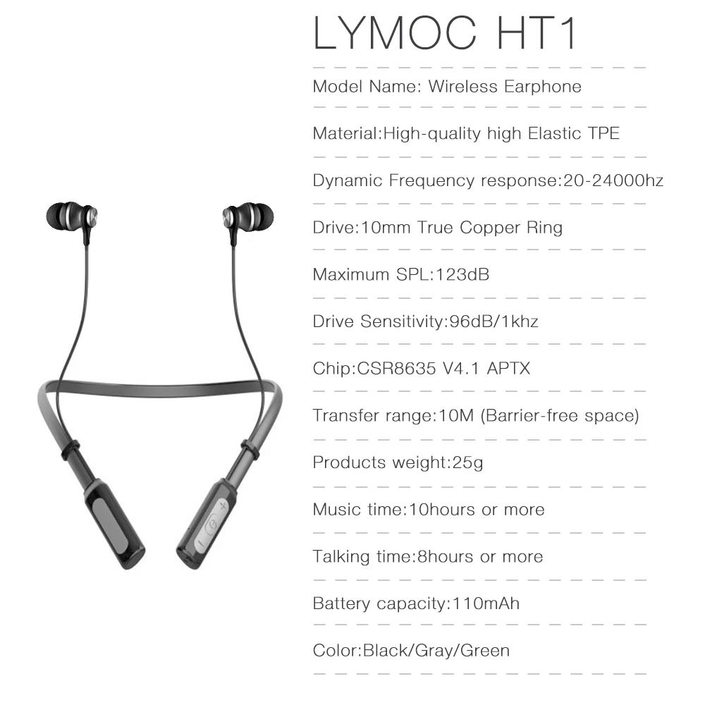 LYMOC наушники-воротник, Bluetooth, беспроводные наушники, магнит, динамические, неровные, бас, музыка, спорт, телефон, наушники, Handsfree MIC Apt-X