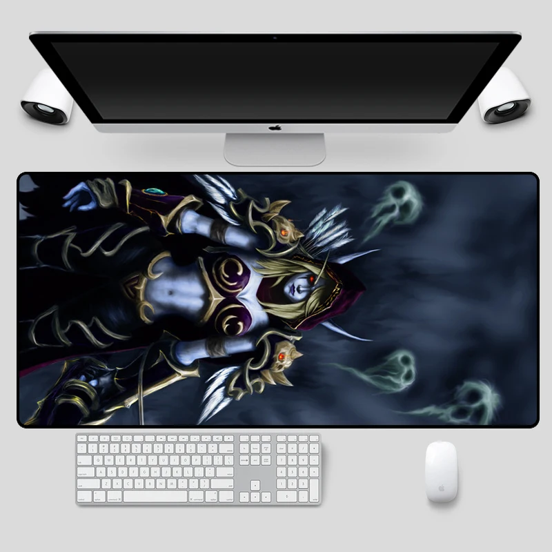 World of Warcraft Mousepad Large 60X30cm Gamer Sexy Girl Sylvanas Gaming Mouse pad Locking Edge Laptop Rubber Notebook Desk Mat