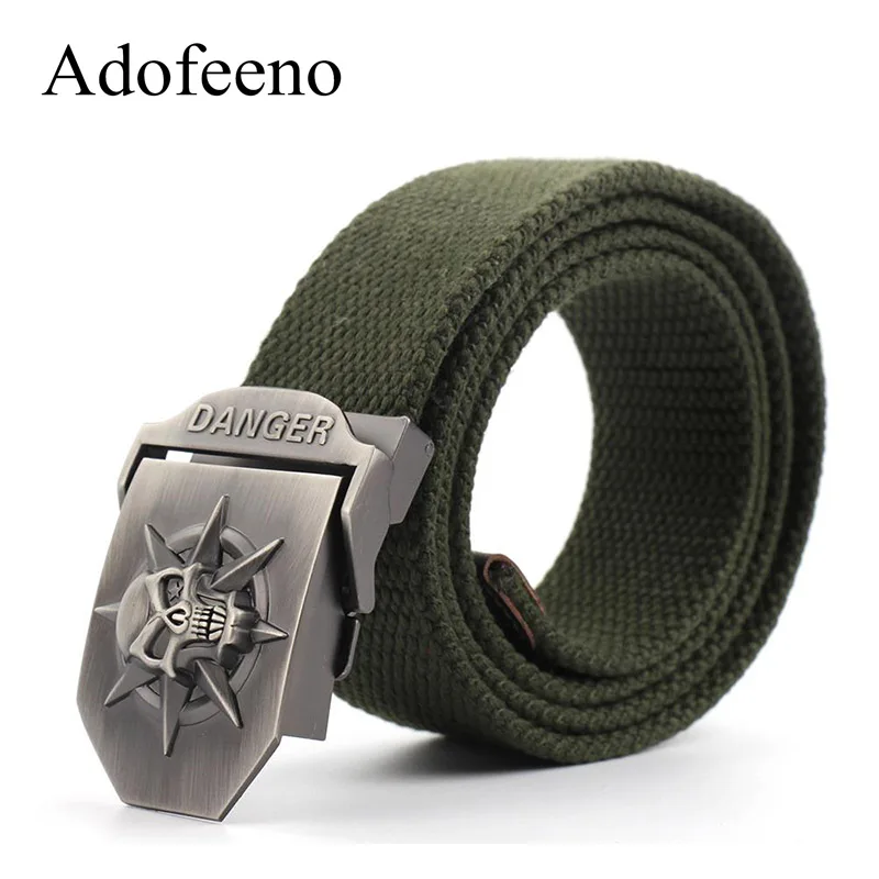 Мужской ремень с черепом Adofeeno Тактическое Военное Снаряжение мужской из
