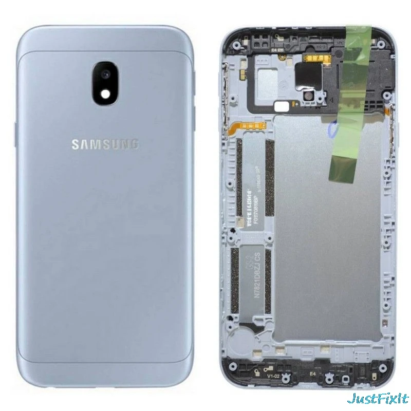 Серебристый Для Samsung Galaxy J3 J330 sm-j330a J330F J330M J330FN задняя крышка батарейного отсека чехол задняя крышка батарейного отсека - Цвет: Серебристый