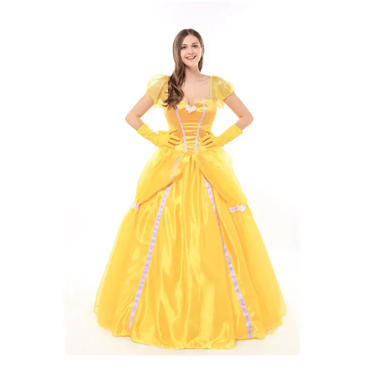 Красавица и чудовище нарядное платье косплей костюм принцессы платья Белль для