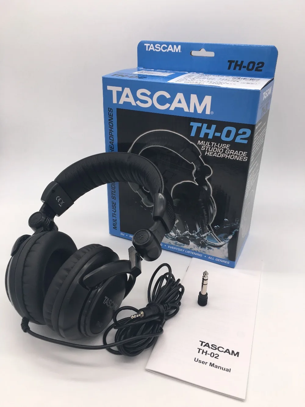 Tascam TH-02 закрытые задние многофункциональные складные студийные наушники черного цвета, профессиональная студийная гарнитура для записи на голову