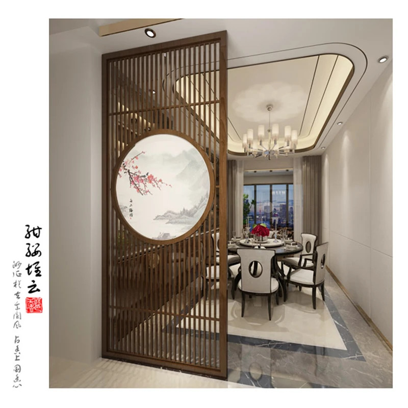 Простая Деревянная Классическая готовая решетчатая решетка из цельной древесины|Экраны и перегородки для