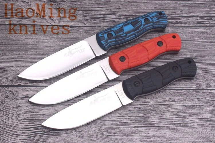 Practical defensive tactics camping fixed knife portable outdoor survival hunting rescue G10 Knives D2 steel K sheath EDC tools |