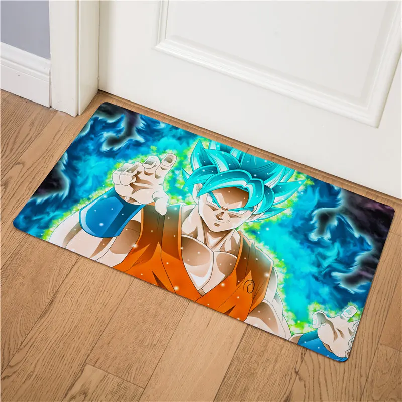 Мультфильм Аниме Saiyan принт дверной Коврик входная дверь из ПВХ Коврик Кожаный напольный Коврик нескользящий кухонный ковер легко чистить ковер Коврик - Цвет: 21