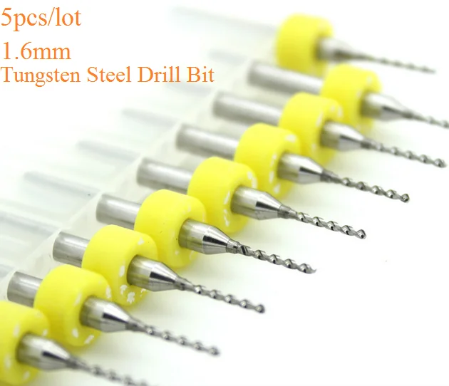 5pcs/lot 1.6mm Mini Tungsten Steel Super Hard Carving Drill Bit For Amber Beeswax Copper Stainless Steel Free Shipping