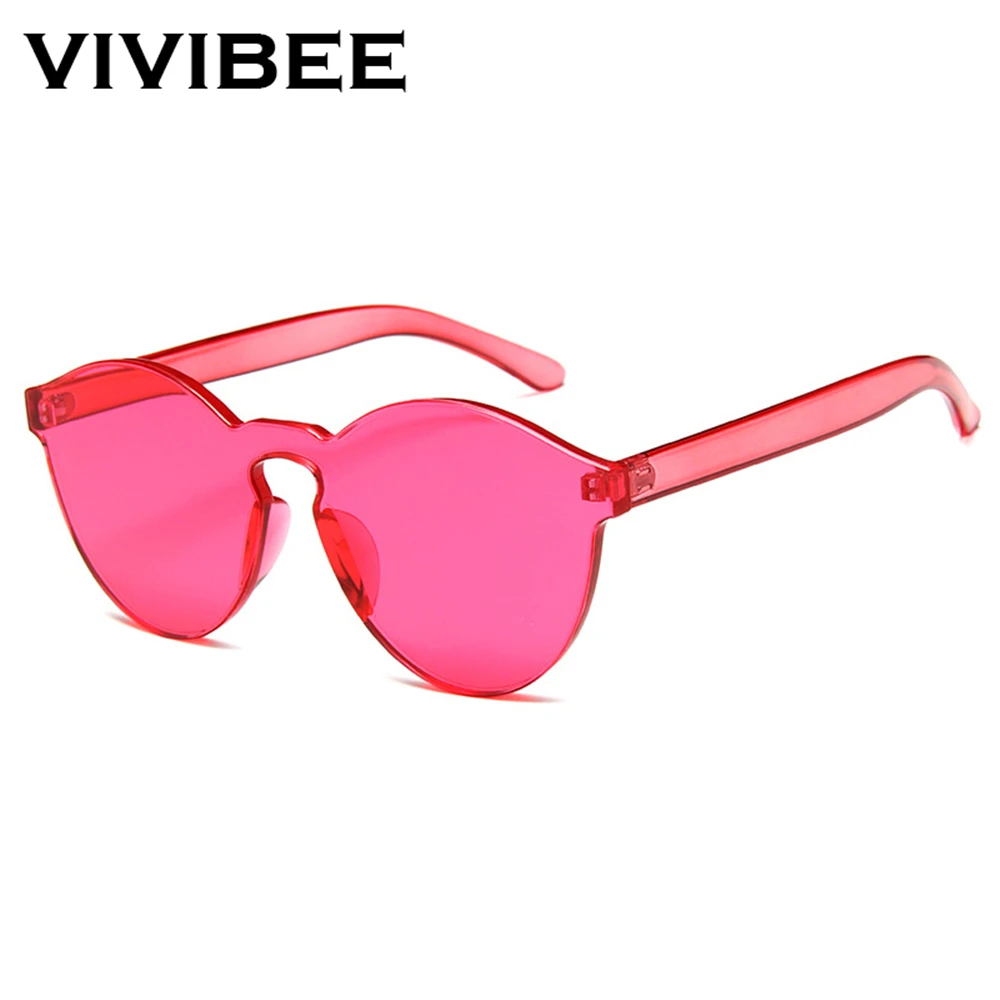 Женские квадратные очки VIVIBEE оранжевые солнцезащитные без оправы с градиентными