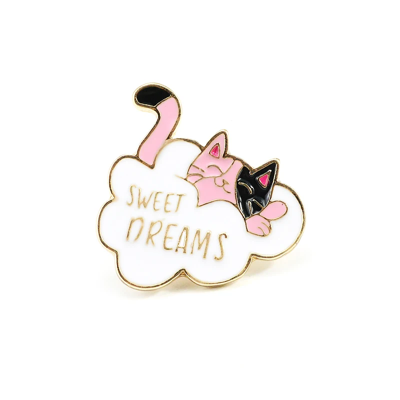 1 шт./лот эмалированные булавки и броши в форме кошки для женщин девочек значки на