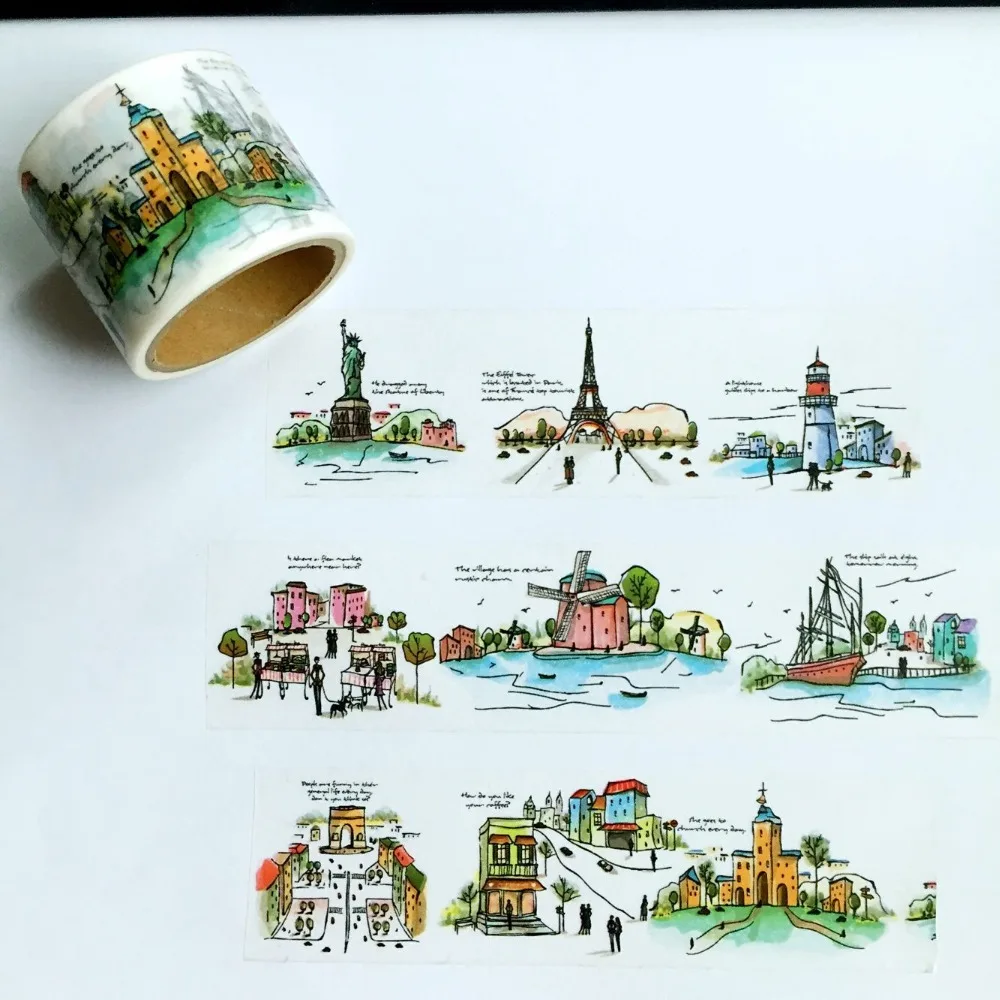 Бесплатная доставка 38 мм * 5 м Высокое качество Васи бумажная лента/Ручная роспись