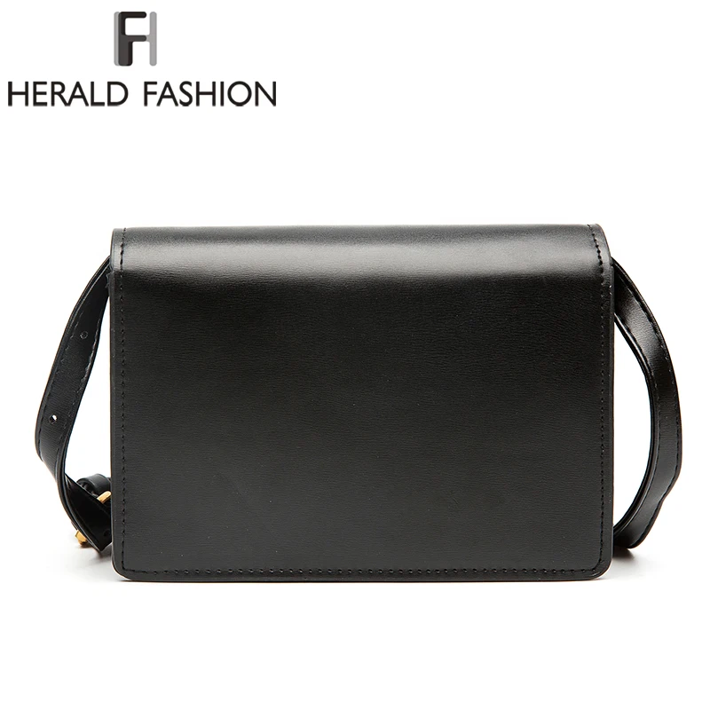 Herald Fashion кожаная сумка с клапаном и мехом Высококачественная женская со