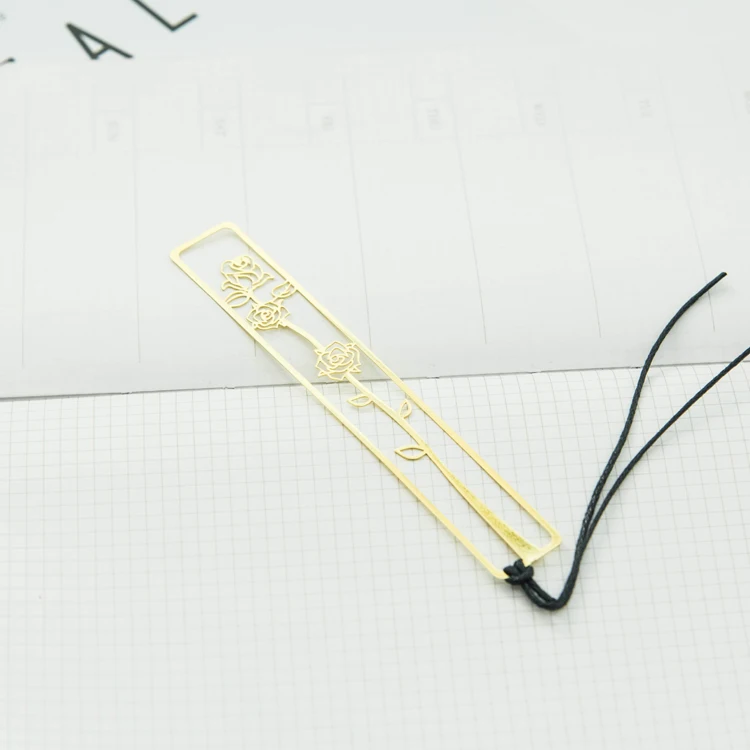 Длинная металлическая вкладка изысканная ажурная простая литературный