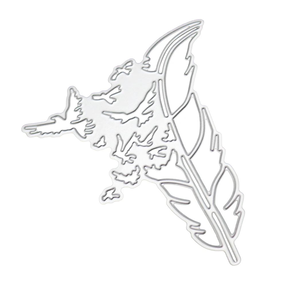 Металлические пресс формы перо рамки Скрапбукинг для изготовления открыток