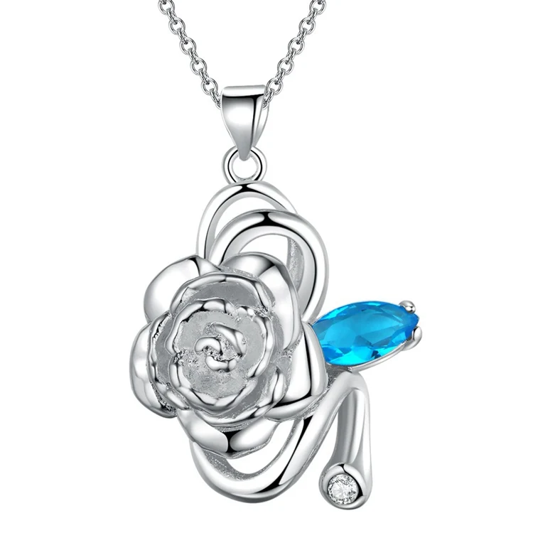 Оптовая продажа посеребренные модные ювелирные изделия ожерелье с подвеской